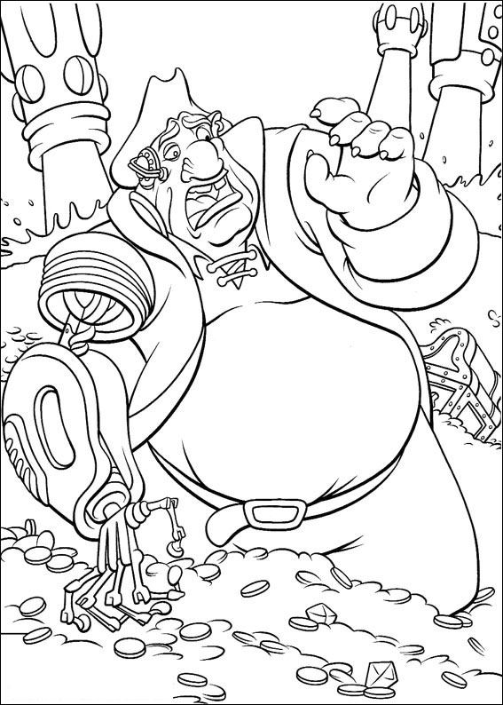 coloriage la planete au tresor long john silver